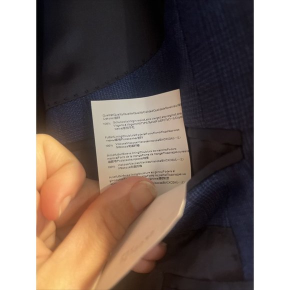 BOSS Huge Genius Wool Blue Tonal Slim Fit Suit Drago Super 160 42S US 52C IT - Picture 6 of 9